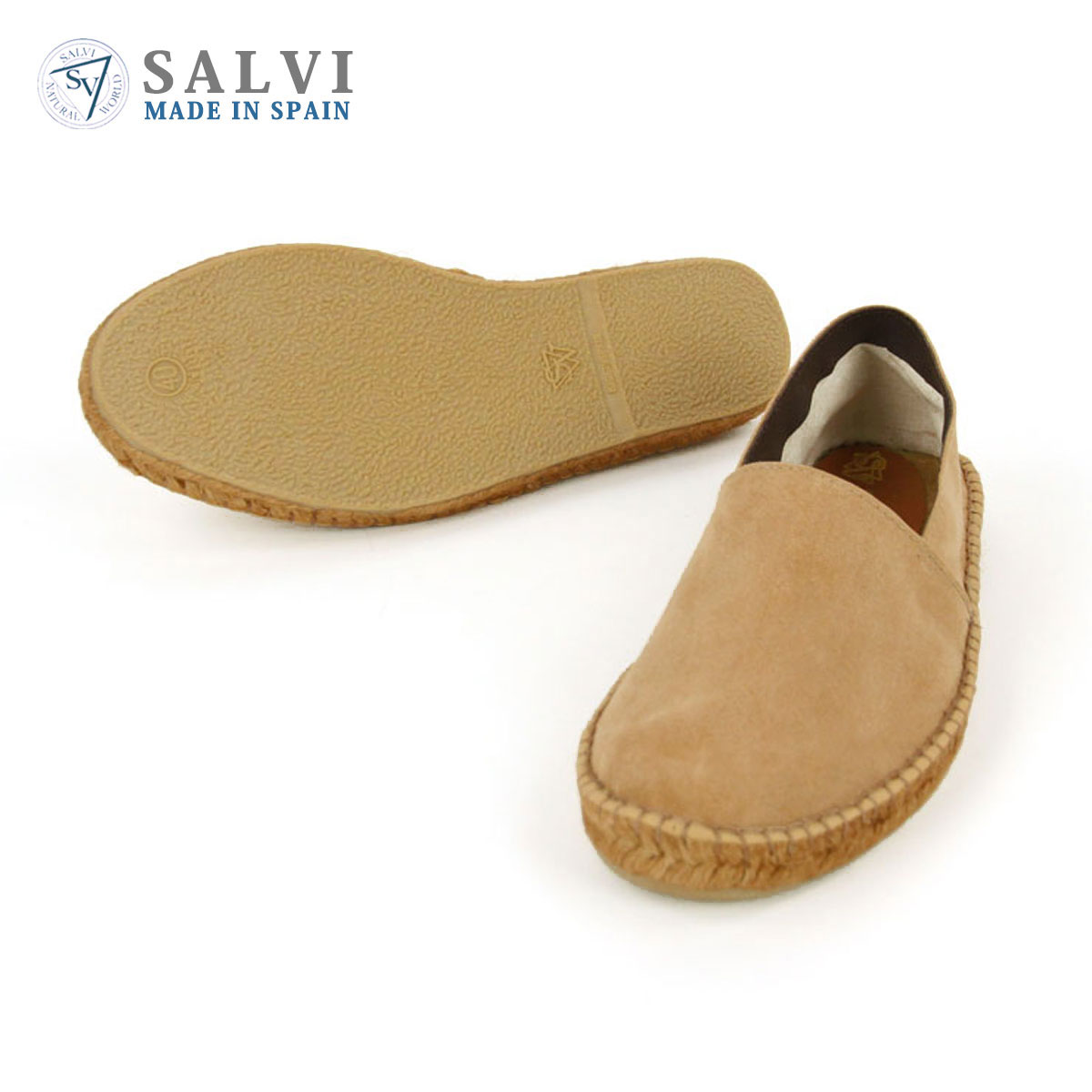 サルヴィ SALVI シューズ 正規販売店 エスパドリーユ ESPADRILLE SUEDE PP SHOES エスパドリーユ スエードシューズ 44-152 BEIGE