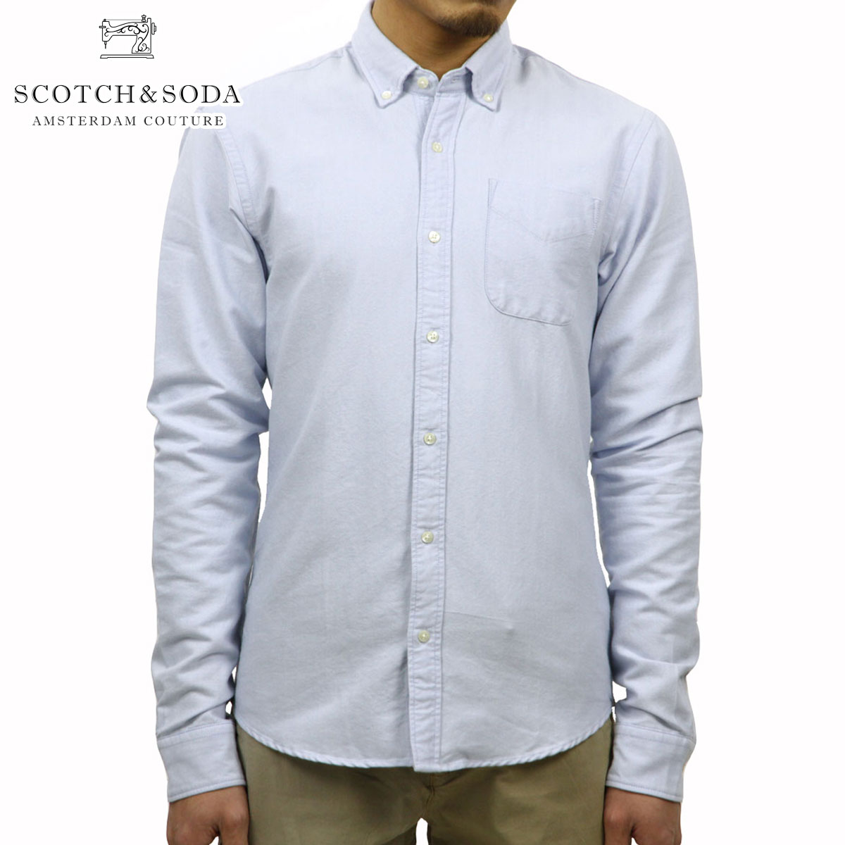 åɥ   Ź SCOTCHSODA Ĺµ Classic shirt in rough oxfo...