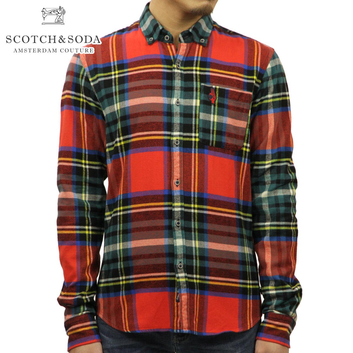 åɥ   Ź SCOTCHSODA Ĺµ Longsleeve shirt in brushed...