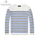 スコッチアンドソーダ セーター メンズ 正規販売店 SCOTCH＆SODA Uni Blauw Breton Stripe Knit 100624 A1 D00S20