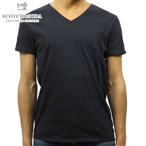 åɥ T Ź SCOTCHSODA ȾµT V-NECK TEE IN JERSEY MELANGE 136511 0686 BLACK M