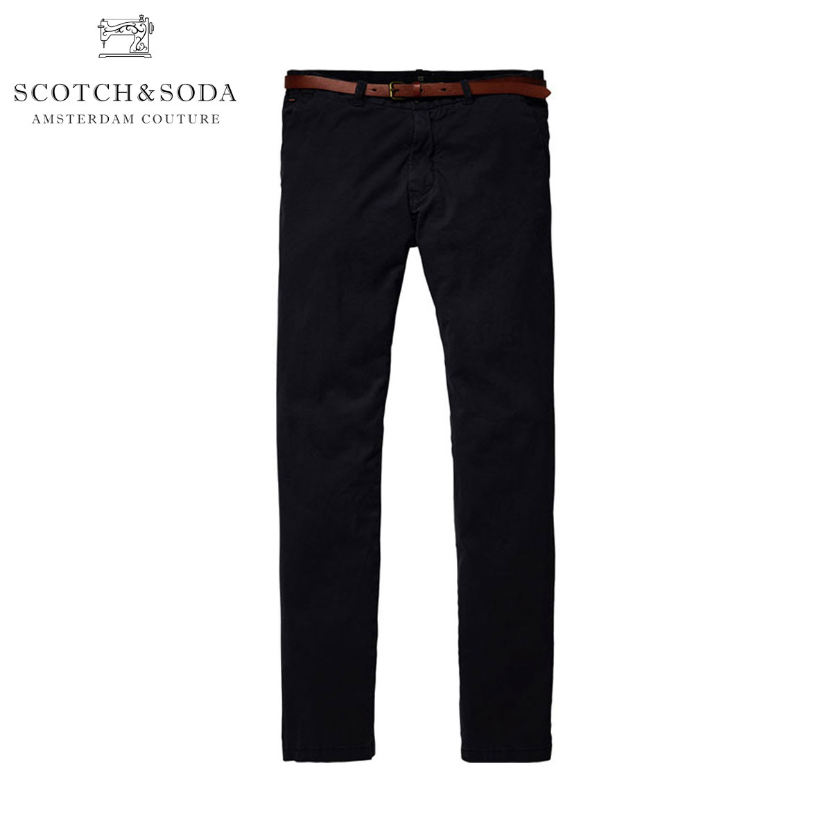 スコッチアンドソーダ チノパン メンズ 正規販売店 SCOTCH＆SODA ボトムス STRETCH COTTON CLASSIC CHINO PANT 136199 0008 BLACK