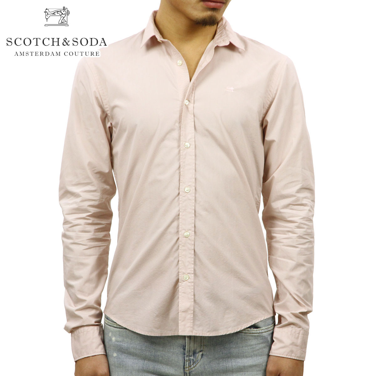  スコッチアンドソーダ SCOTCH＆SODA 正規販売店 メンズ 長袖ドレスシャツ CRISPY POPLIN CLASSIC SHIRT 139561 1536 41409 SHELL