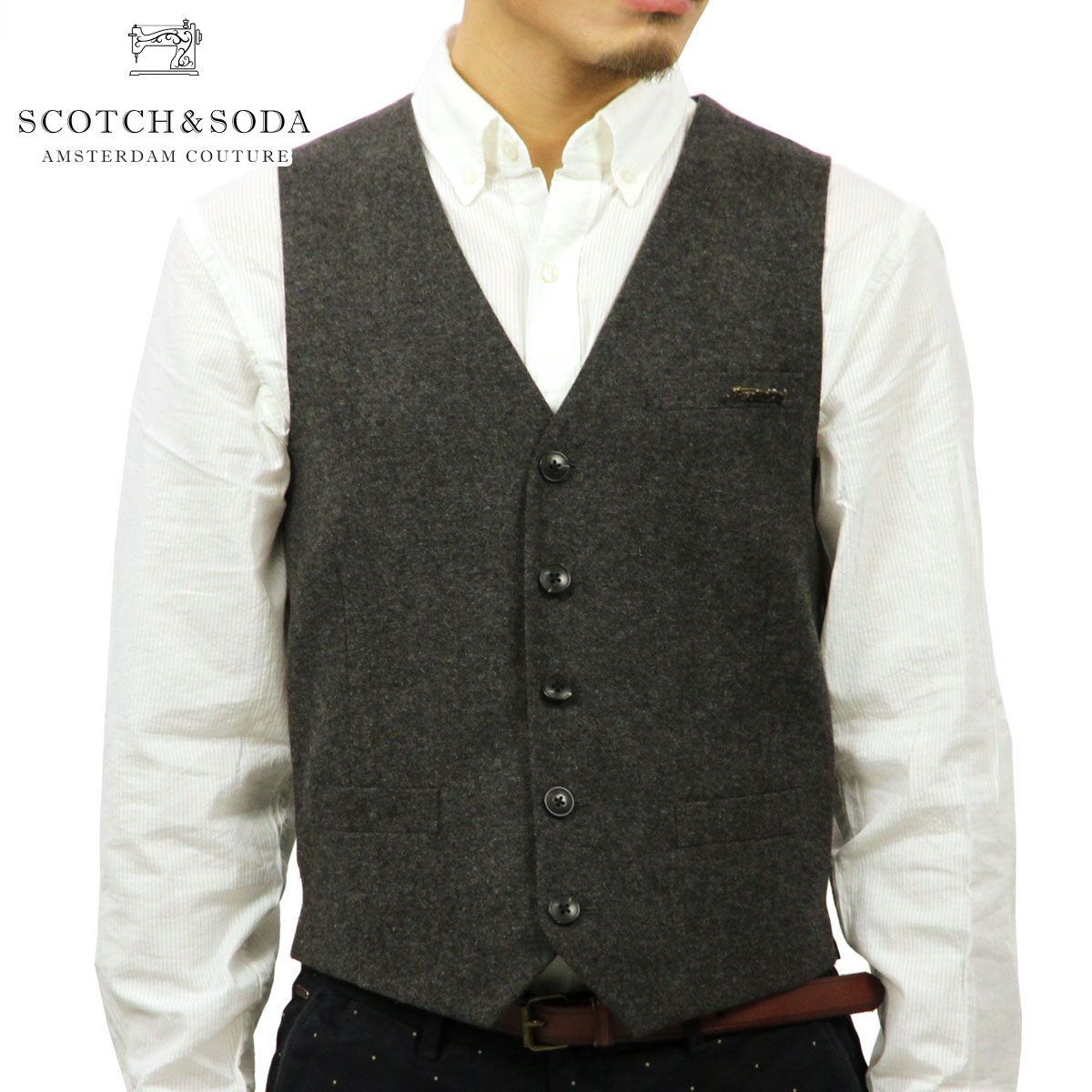 スコッチアンドソーダ ベスト メンズ 正規販売店 SCOTCH＆SODA アウター NEPS WOOL CLASSIC GILET 139497 0217 42604 COMBO A