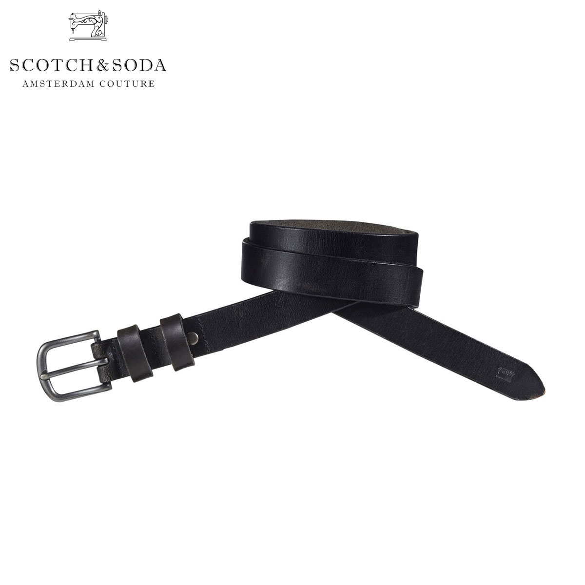 スコッチアンドソーダ SCOTCH＆SODA 正規販売店 メンズ ベルト SLIM VINTAGE LEATHER BELT 139947 0005 49300 ANTRA 父の日 プレゼント ラッピング