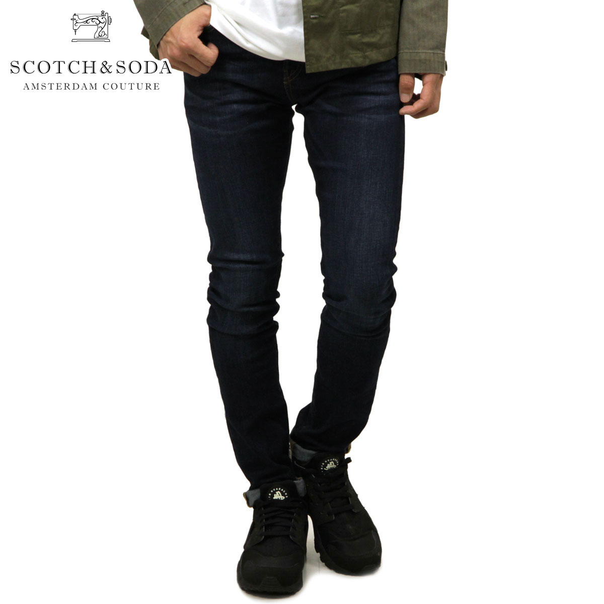 スコッチアンドソーダ SCOTCH＆SODA 正規販売店 メンズ デニムパンツ BASIC NOS RALSTON BEATEN BACK DENIM JEANS 144839 78 45506 BEATEN BLACK D