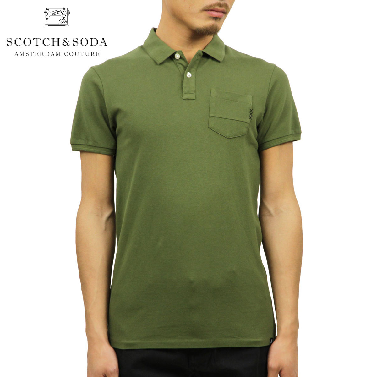 åɥ ݥ Ź SCOTCHSODA Ⱦµݥ AMS BLAUW GARMENT DYE POLO ...