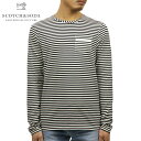 スコッチアンドソーダ SCOTCH＆SODA 正規販売店 メンズ クルーネック 長袖ポケットTシャツ AMS BLAUW PRINTED ARTWORK POCKET LONG SLEEVE STRIPE TEE D 147879 17 COMBO A