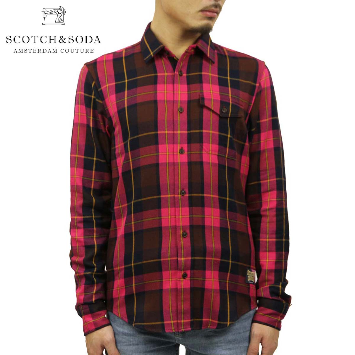 スコッチアンドソーダ シャツ メンズ 正規販売店 SCOTCH＆SODA 長袖シャツ ワークシャツ チェック柄 MULTICOLOUR CHECK SHIRT COMBO A 152157 81412 19 父の日 プレゼント ラッピング