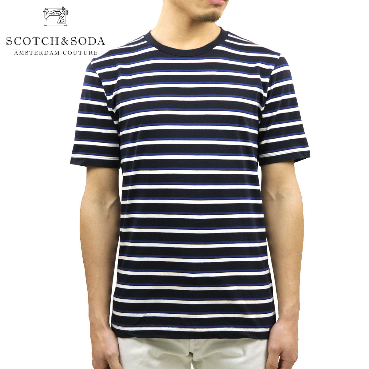 スコッチアンドソーダ Tシャツ 正規販売店 SCOTCH＆SODA 半袖Tシャツ クルーネックTシャツ CLASSIC JERSEY CREWNECK TEE 155390 0217 14408 79 COMBO A