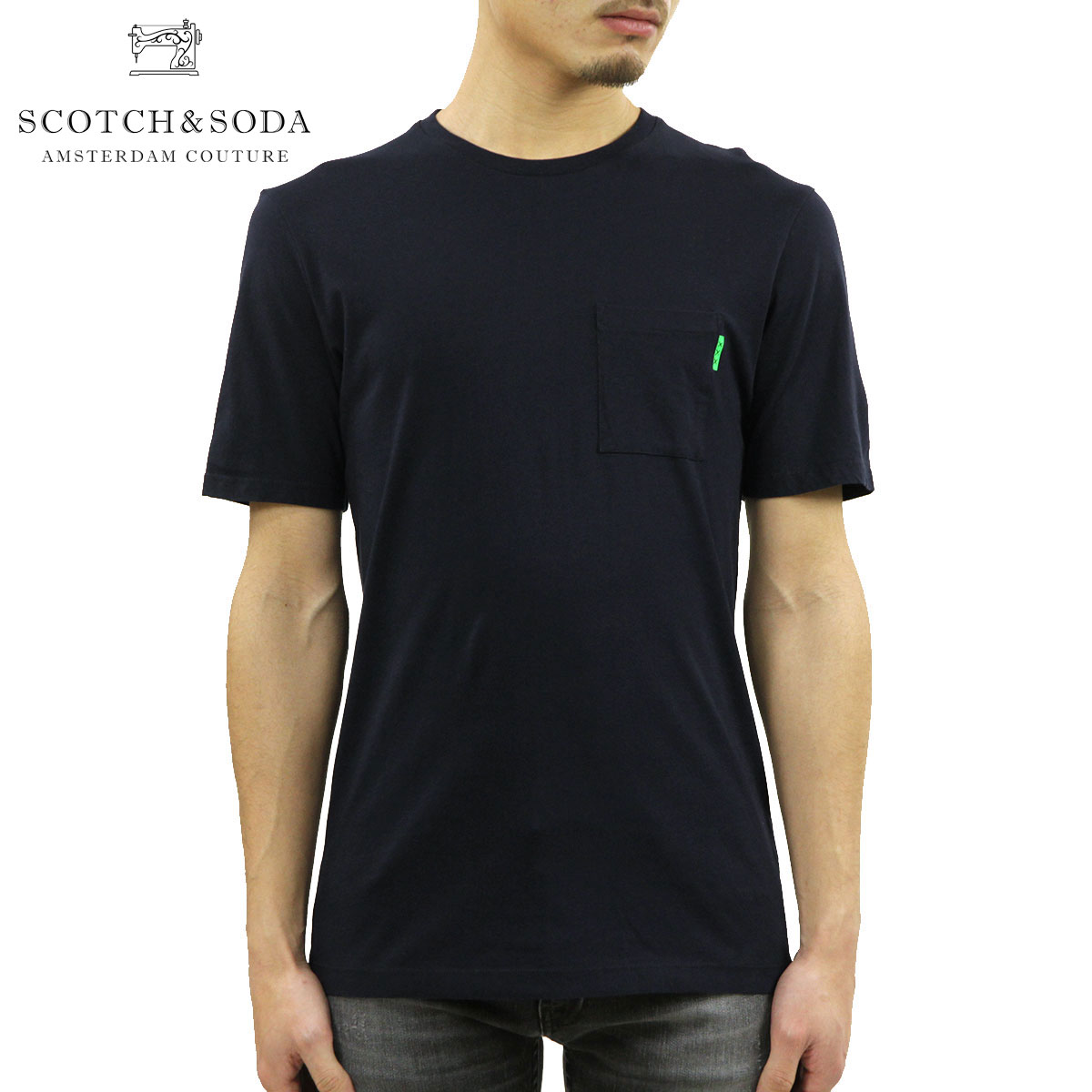 åɥ T Ź SCOTCHSODA ȾµT 롼ͥåݥåT AMS BLAUW CLASSIC POCKET TEE D 153621 0004 14414 78 NAVY