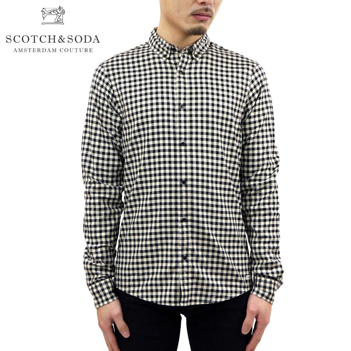 スコッチアンドソーダ シャツ メンズ 正規販売店 SCOTCH&SODA 長袖シャツ オックスフォード ボタンダウンシャツ BUTTON DOWN DOBBY ...