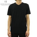 スコッチアンドソーダ Tシャツ メンズ 正規販売店 SCOTCH＆SODA VネックTシャツ 半袖コットンTシャツ BASIC NOS V-NECK COTTON TEE 155896 0008 BLACK