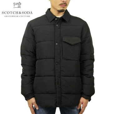 スコッチアンドソーダ アウター メンズ 正規販売店 SCOTCH＆SODA ダウンジャケット WATER-REPELLENT SHIRT JACKET BLACK 163254 0008 41102 08