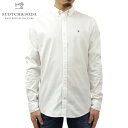 スコッチアンドソーダ シャツ メンズ 正規販売店 SCOTCH＆SODA 長袖シャツ ボタンダウンシャツ BASIC OXFORD ORGANIC COTTON REGULAR FIT SHIRT 165315 0006 51450 00 WHITE