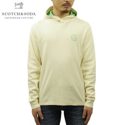 サー スコッチアンドソーダ パーカー メンズ 正規販売店 SCOTCH＆SODA プルオーバーパーカー サーマル ワッフル LONG SLEEVED WAFFLE HOODED PULLOVER PARKA P 164510 4541 53402 30 PEACH CREAM