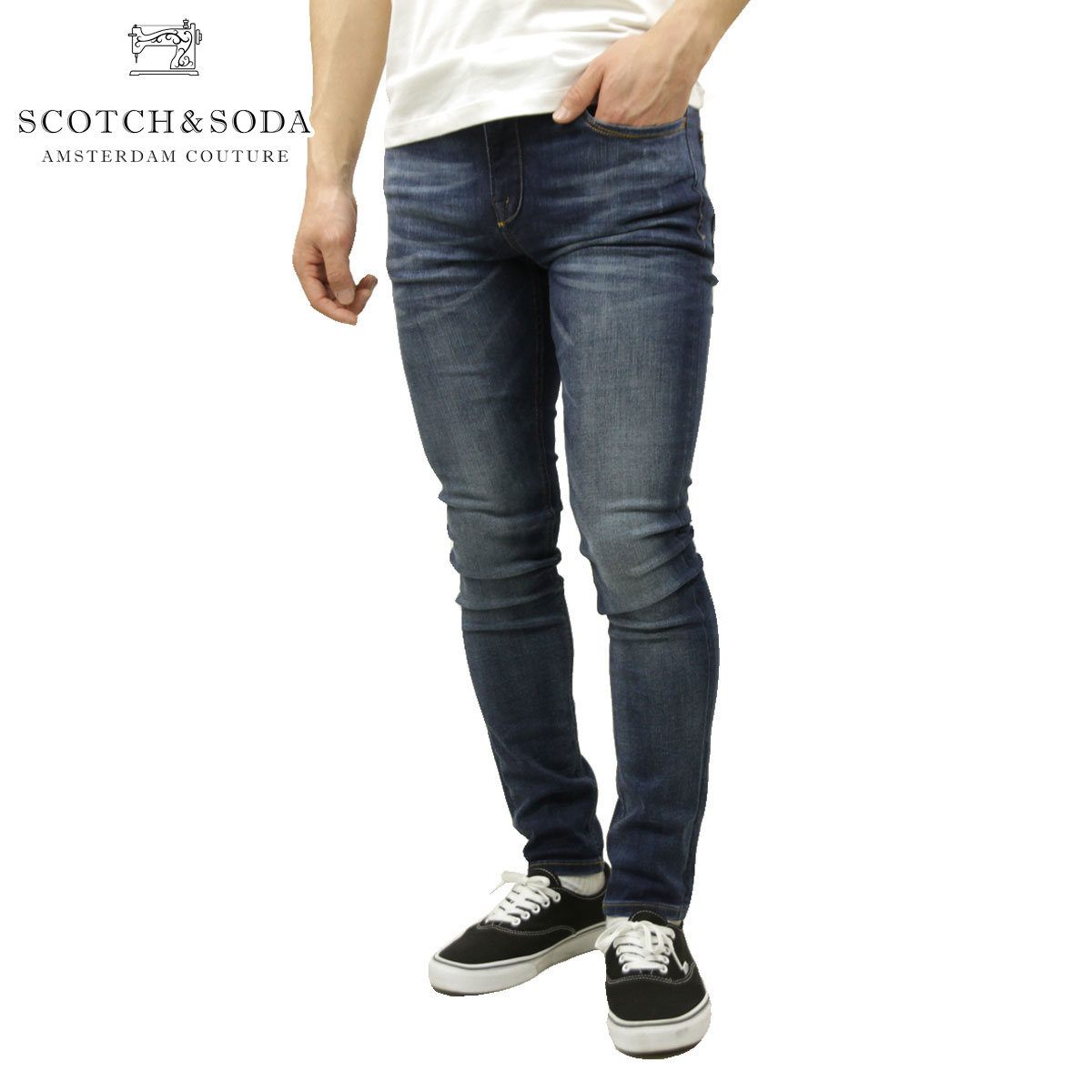 スコッチアンドソーダ デニム メンズ 正規販売店 SCOTCH＆SODA ジーンズ ジーパン SKIM PLUS DENIM JEANS P 166511 1031 55527 76 CLOUD OF SMOKE