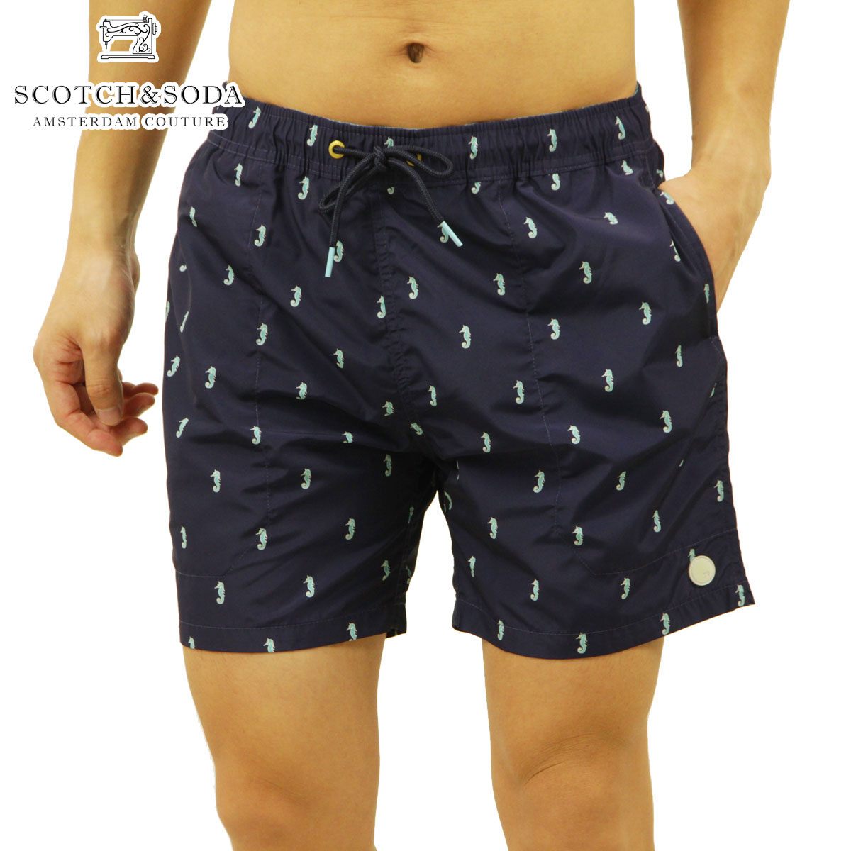 スコッチアンドソーダ 水着 メンズ 正規販売店 SCOTCH＆SODA スイムパンツ RECYCLED POLYESTER ALL-OVER PRINTED SWIM SHORT PANTS 160600 0220 COMBO D 父の日 プレゼント ラッピング