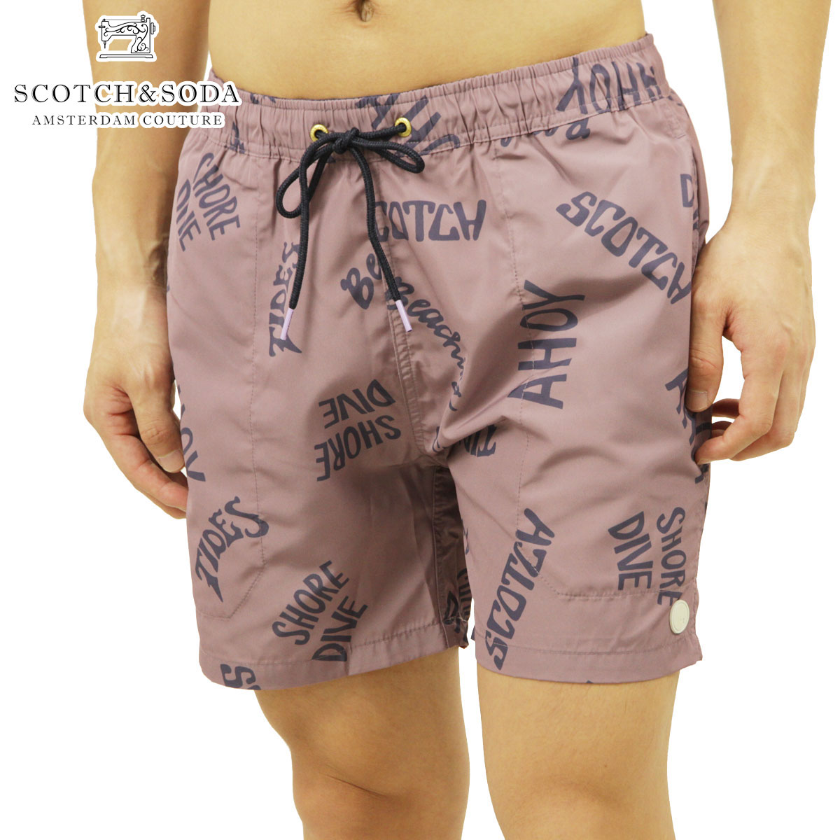 スコッチアンドソーダ 水着 メンズ 正規販売店 SCOTCH＆SODA スイムパンツ RECYCLED POLYESTER ALL-OVER PRINTED SWIM SHORT PANTS 160600 0218 COMBO B 父の日 プレゼント ラッピング