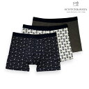 スコッチアンドソーダ ボクサーパンツ メンズ 正規販売店 SCOTCH SODA 下着 アンダーウェア 3枚組 3-PACK CLASSIC STRETCH- JERSEY BOXERSHORTS COMBO F 169431 0222 68500 94