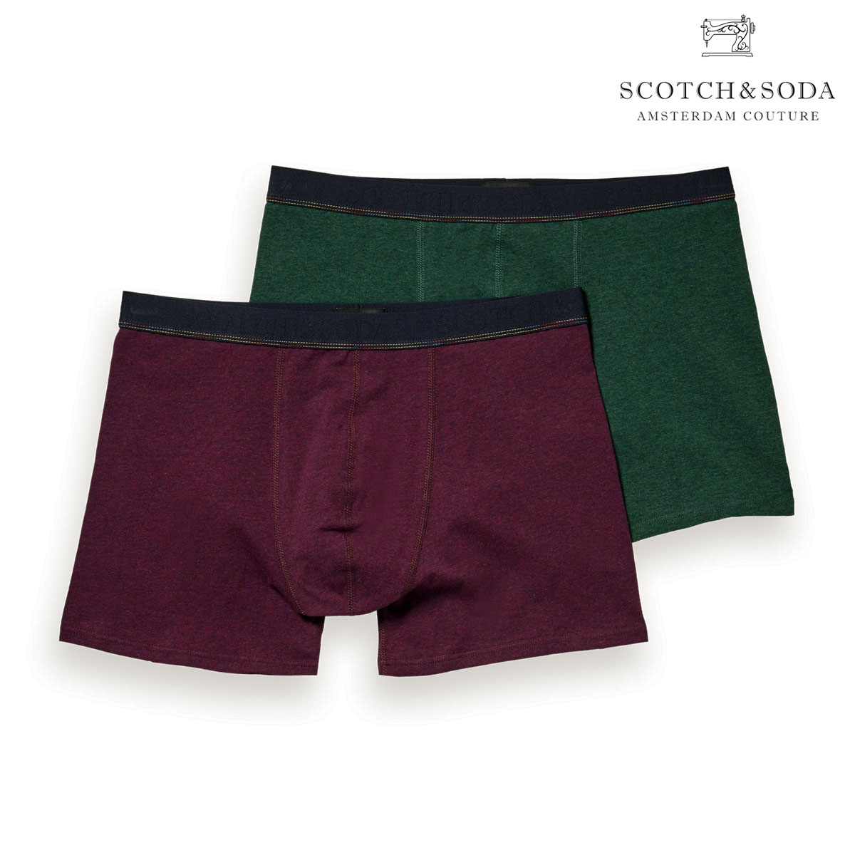 スコッチアンドソーダ ボクサーパンツ メンズ 正規販売店 SCOTCH&SODA 下着 アンダーウェア 2枚組 2-PACK CLASSIC STRETCH- JERSEY BOXERSHORTS COMBO E 169432 0221 68501 94