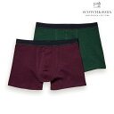 スコッチアンドソーダ ボクサーパンツ メンズ 正規販売店 SCOTCH SODA 下着 アンダーウェア 2枚組 2-PACK CLASSIC STRETCH- JERSEY BOXERSHORTS COMBO E 169432 0221 68501 94