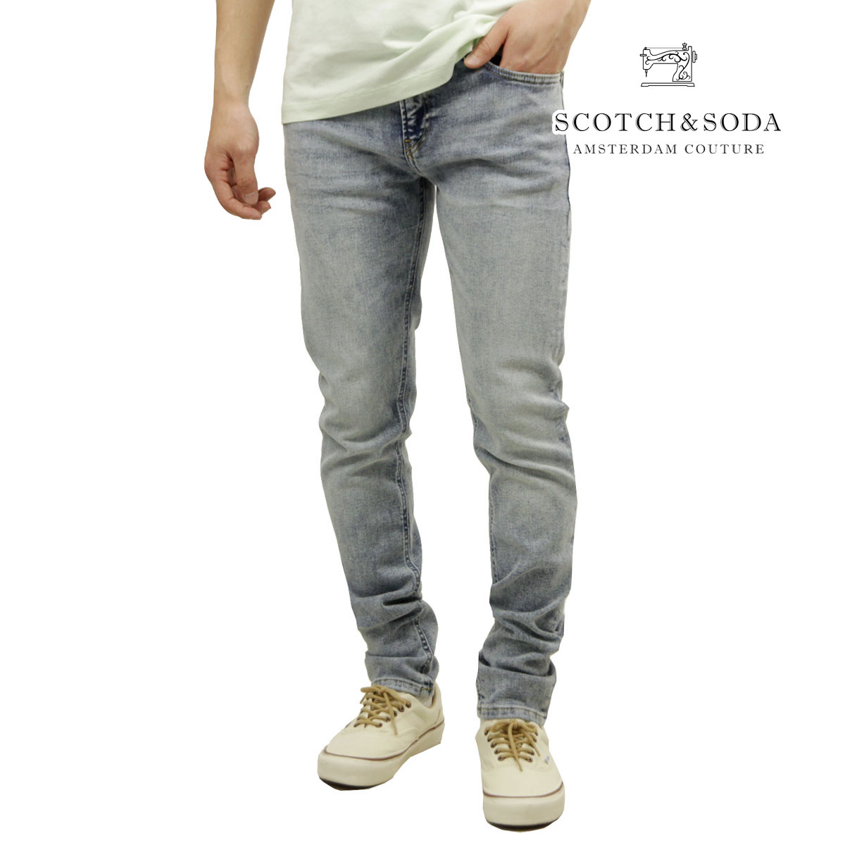 スコッチアンドソーダ メンズ ジーンズ 正規販売店 SCOTCH＆SODA デニム ジーパン ボトムス BASIC THE SKIM SUPER SLIM DENIM JEANS 169976 5306 75555 64 DAYLGHT