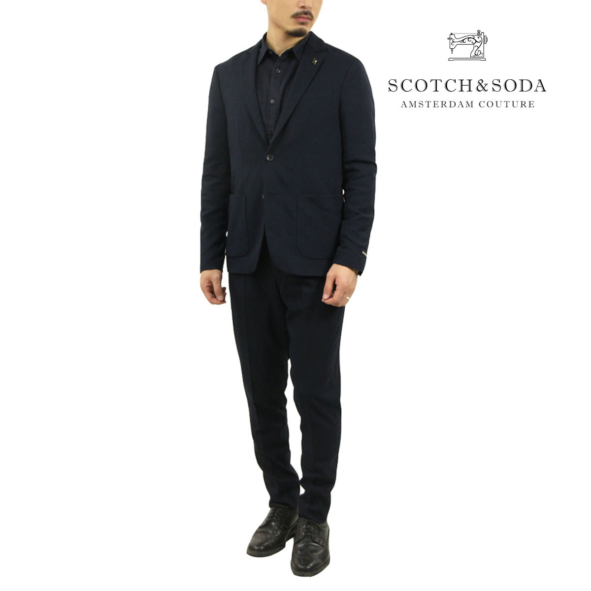 スコッチアンドソーダ メンズ セットアップ 正規販売店 SCOTCH＆SODA スーツ ブレザー UNCONSTRUCTED CLASSIC BLAZER SUITS & SLIM TAPERED CHINO SET UP 172900 6470 81705 78 172908 6470 81502 78 NIGHT