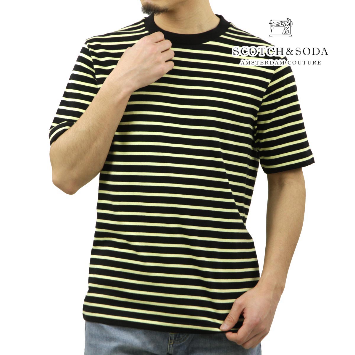 “Scotch & Soda” テクスチャードボーダーTシャツ 楽天市場】scotch&soda スコッチ&ソーダ カットソー ボーダーの通販