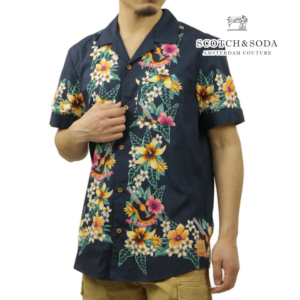 åɥ  ߥ Ź SCOTCHSODA Ⱦµ ϥ SEASONAL PRINTED HAWAIIAN DETAILED SHIRT 166014 0218 COMBO B