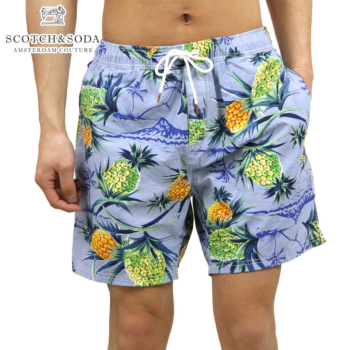 【ポイント10倍 5/9 20:00～5/16 1:59】 スコッチアンドソーダ SCOTCH＆SODA 正規販売店 メンズ スイムパンツ Short length swimshort allover printed 84256 J D15S25