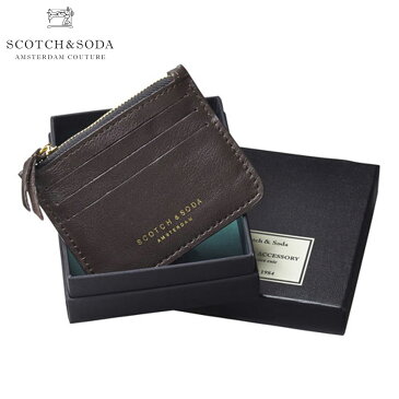 スコッチアンドソーダ SCOTCH＆SODA 正規販売店 メンズ カード入れ Creditcard holder in leather and suede quality with zip 77142 D D15S25