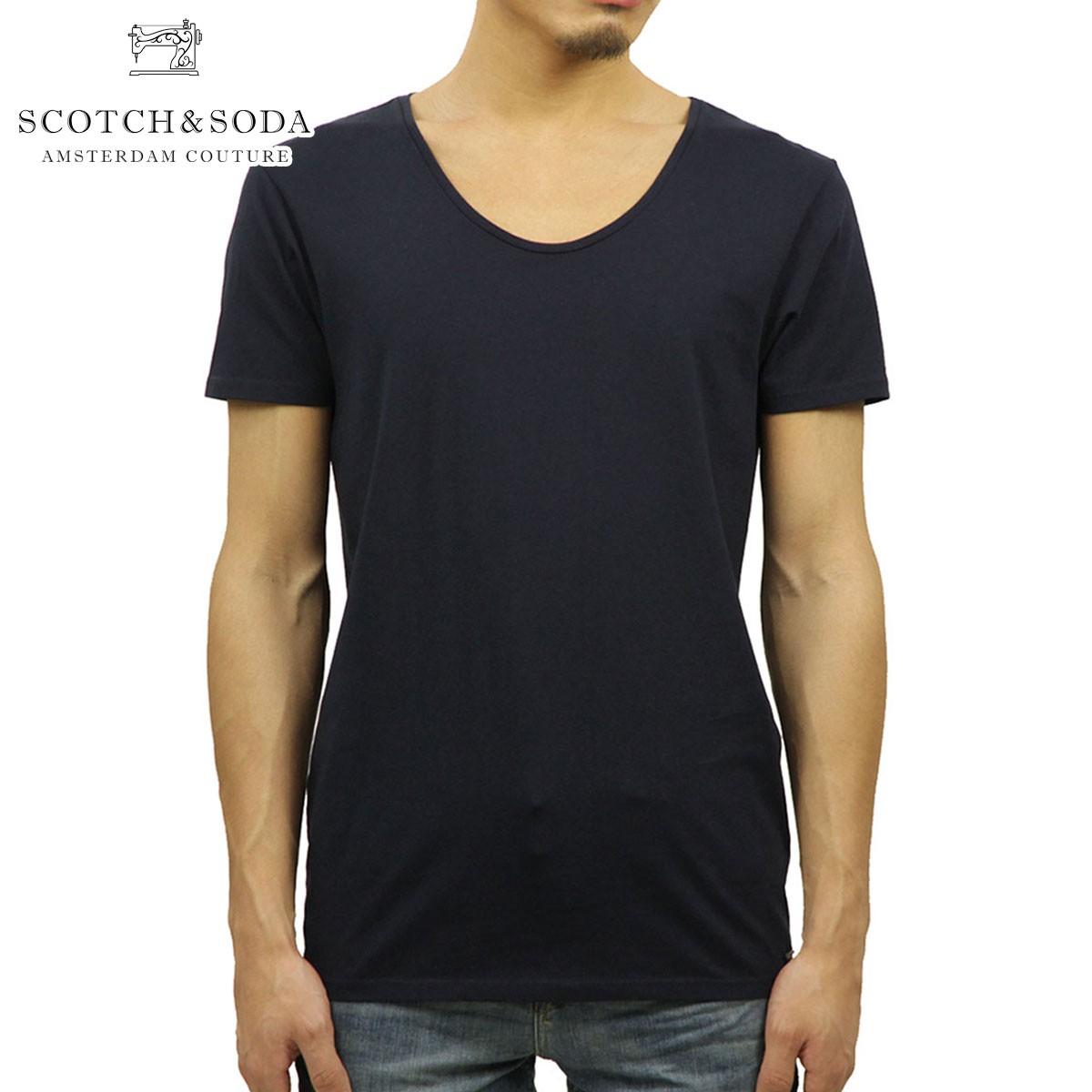 スコッチアンドソーダ Tシャツ 正規販売店 SCOTCH＆SODA 半袖Tシャツ Classic cotton/lycra crewneck tee 51157 57 D15S25