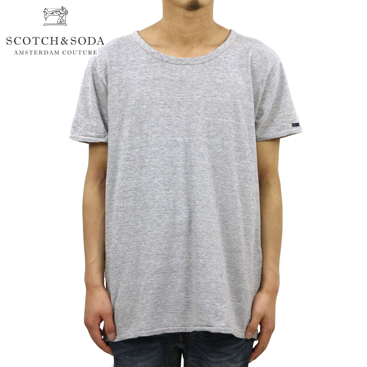 20%OFFクーポンセール  スコッチアンドソーダ Tシャツ 正規販売店 SCOTCH＆SODA 半袖Tシャツ Crewneck tee in garment dyed sl