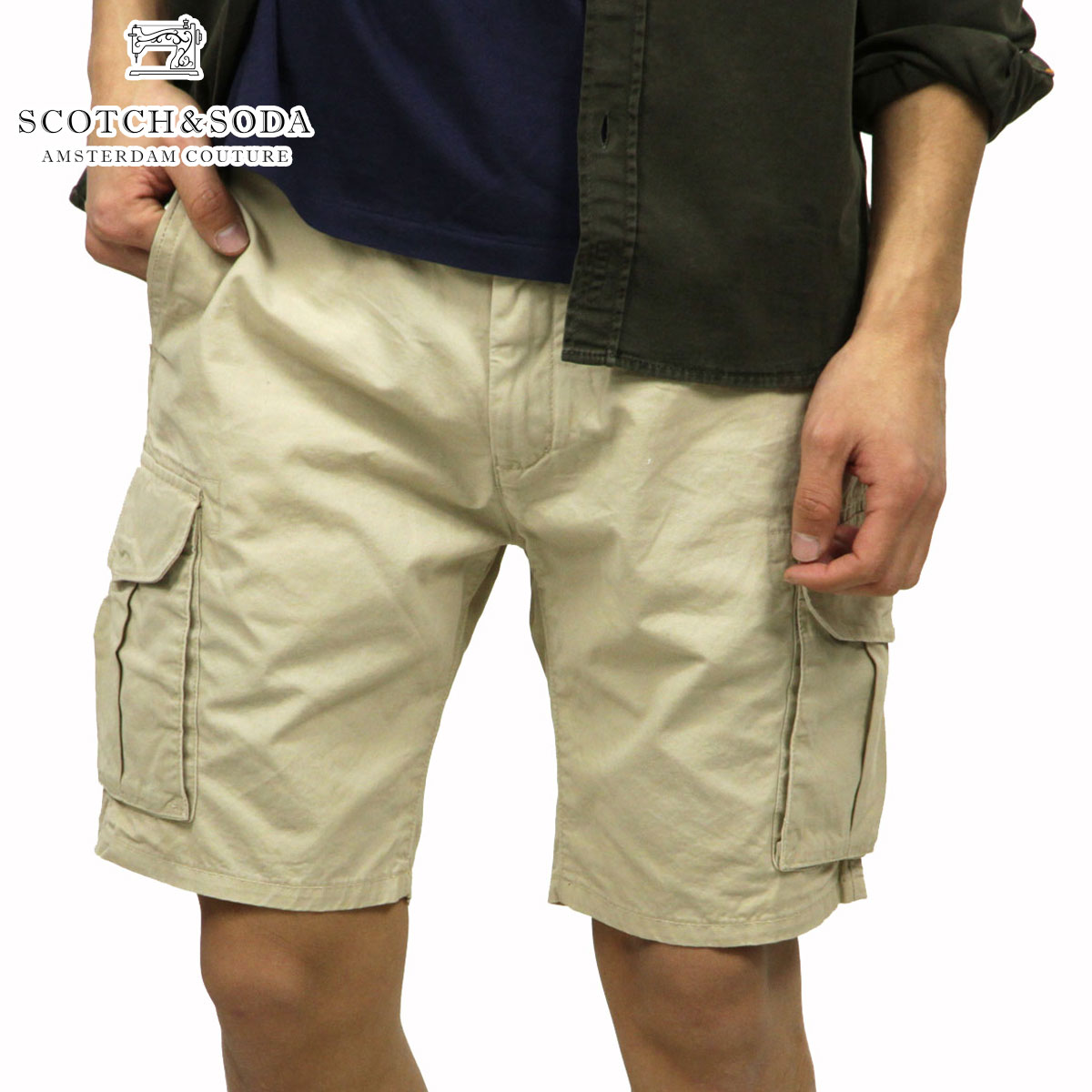 スコッチアンドソーダ ショートパンツ メンズ 正規販売店 SCOTCH＆SODA ボトムス Summer lightweight canvas cargo short 81120 06 D15S25 父の日 プレゼント ラッピング