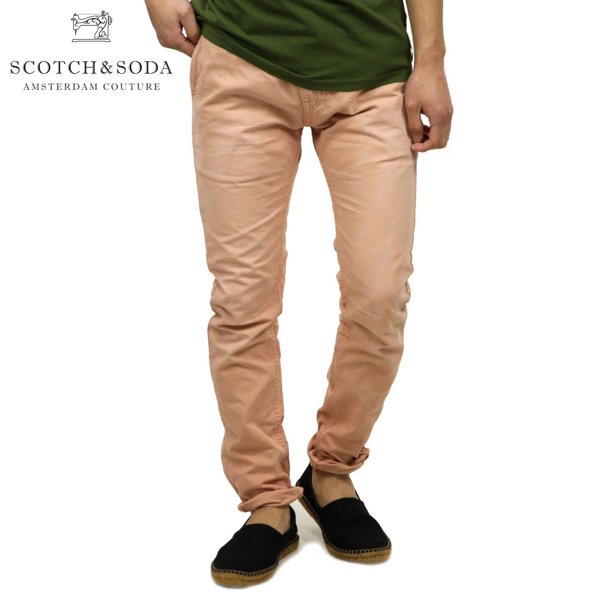 スコッチアンドソーダ パンツ メンズ 正規販売店 SCOTCH＆SODA コットンパンツ ボトムス Theon - garment dyed canvas 85391 27 D15S25 父の日 プレゼント ラッピング