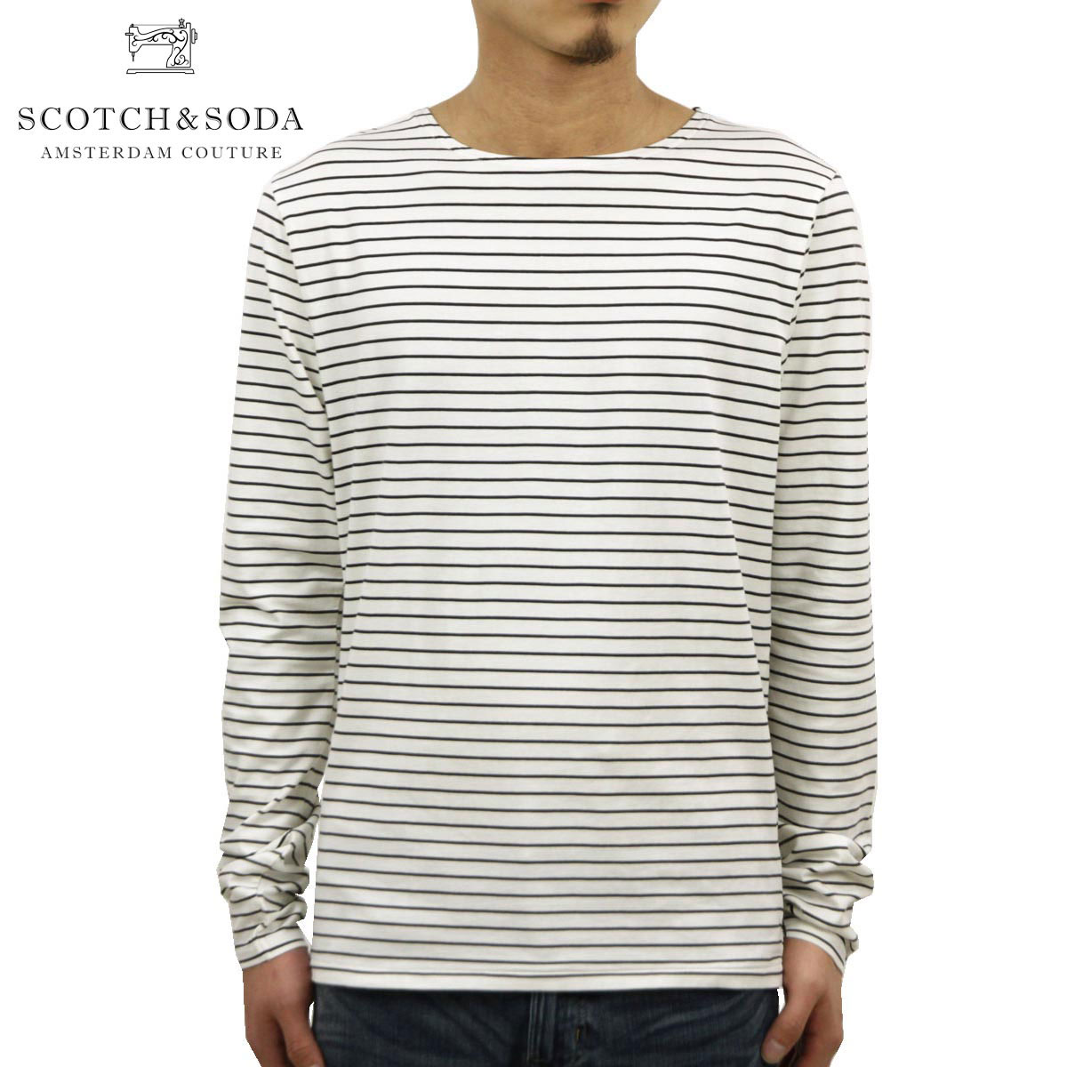 楽天ブランド品セレクトショップ MIXONスコッチアンドソーダ ロンT メンズ 正規販売店 SCOTCH＆SODA 長袖Tシャツ Longsleeve boat tee with all-over printed stripe 130819 02 D15S25