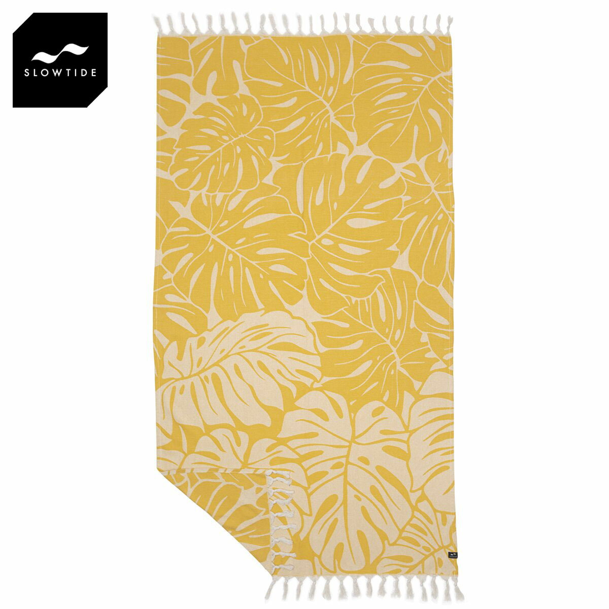 スロウタイド SLOWTIDE 正規販売店 タオル ビーチタオル TAROVINE FRINGE BEACH BATH TURKISH TOWEL ST200 MUSTARD 父の日 プレゼント ラッピング