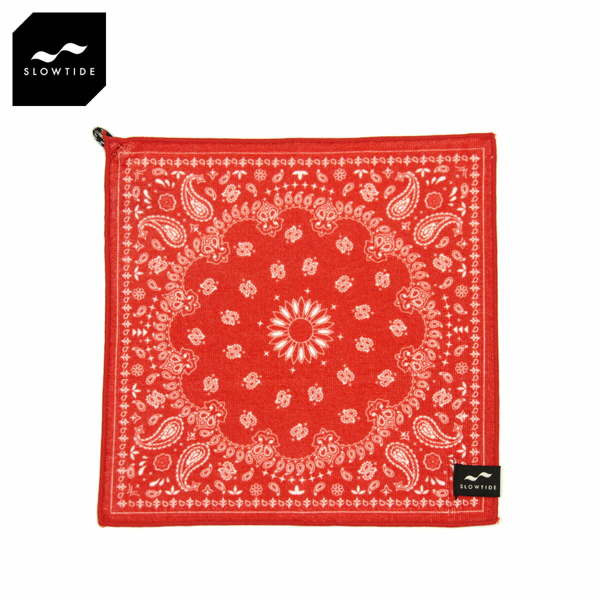 スロウタイド ハンカチ ギフト 正規販売店 SLOWTIDE ハンドタオル PAYSLEY PARK HT HAND TOWEL HANDKERCHIEF - RED 父の日 プレゼント ラッピング