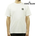 ストーンアイランド メンズ 半袖Tシャツ 正規品 STONE ISLAND クルーネック ロゴ Tシャツ STONE ISLAND SHORT SLEEVE TEE T-SHIRT WHITE 24113