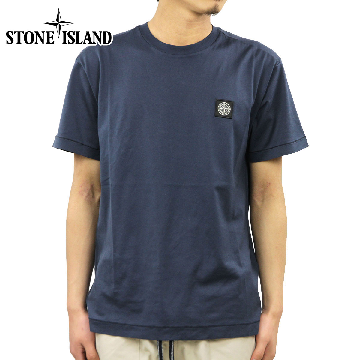 ストーンアイランド Tシャツ メンズ 正規品 STONE ISLAND 半袖Tシャツ T-SHIRT MARIN BLUE BLEU MARIN 24113 V0028