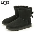 アグ ブーツ レディース 正規品 UGG ミニベイリーボウ ムートンブーツ MINI BAILEY BOW 1016501-BLK BLACK