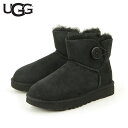 【ポイント10倍 5/1 0:00～5/1 23:59】 アグ ブーツ レディース 正規品 UGG ミニベイリーボウ ムートンブーツ MINI BAILEY BUTTON 1016422-BLK BLACK