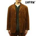 ユニフォーム アウトドア スタンダード テーラードジャケット メンズ 正規販売店 UNFRM OUTDOOR STANDARD アウター コーデュロイジャケット RANDOM CORDUROY SOLAR SENSOR TAILORED JACKET AW-7180-BR BROWN