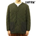 ユニフォーム アウトドア スタンダード キルティングジャケット メンズ 正規販売店 UNFRM OUTDOOR STANDARD ノーカラージャケット PACKABLE SANDWICH QUILT THINSULATE NO COLLAR JACKET AW-2190-OL OLIVE