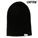ユニフォーム アウトドア スタンダード メンズ レディース ニット帽 正規販売店 UNFRM OUTDOOR STANDARD バラクラバ 目出し帽 ニットキャップ 帽子 2WAY BALACLAVA WATCH CAP AW-0863 BLACK