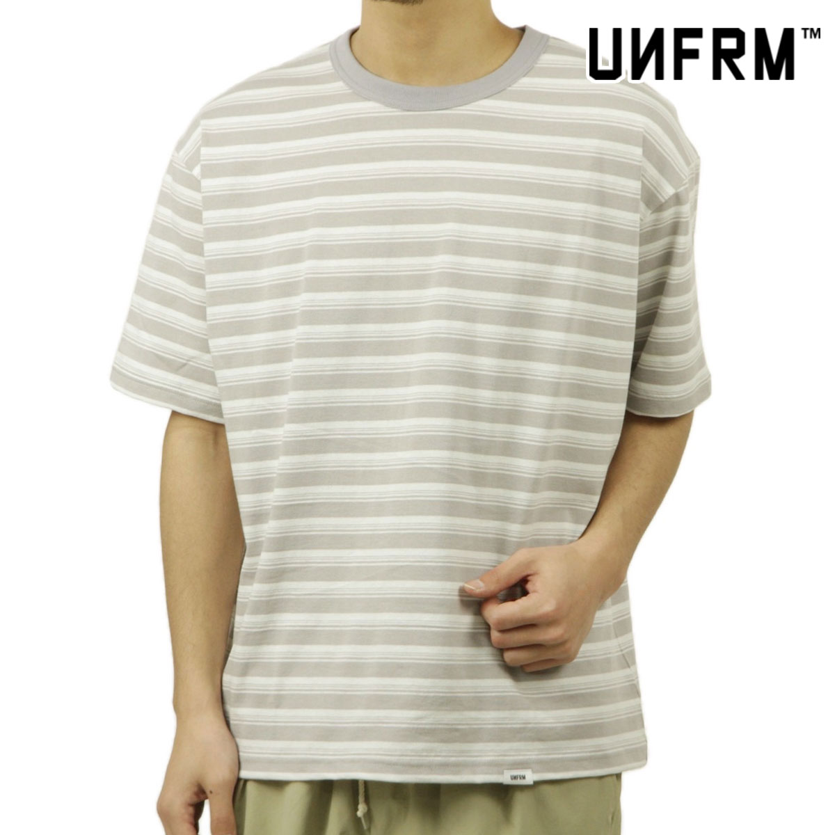 ユニフォーム アウトドア スタンダード メンズ 半袖Tシャツ 正規販売店 UNFRM OUTDOOR STANDARD クルーネック ボーダー コットン AMERICAN DRY COTTON MULTI-BORDER T-SHIRT 7480-OH OFF WHITE / HEATHER GRAY