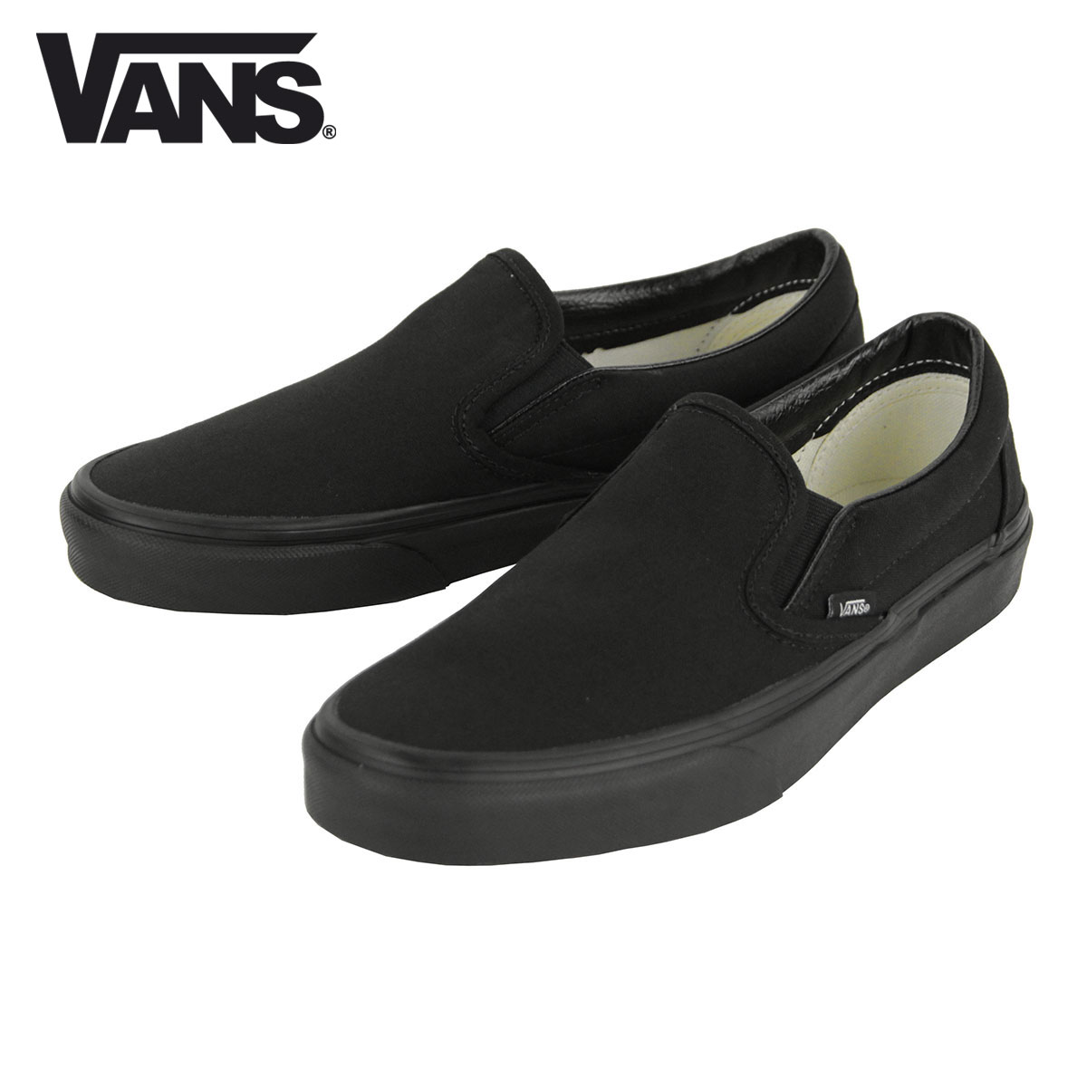 バンズ スリッポン メンズ 正規販売店 VANS シューズ クラシック スリッポン VANS CLASSIC SLIP-ON BLACK/BLACK VN000EYEBKA