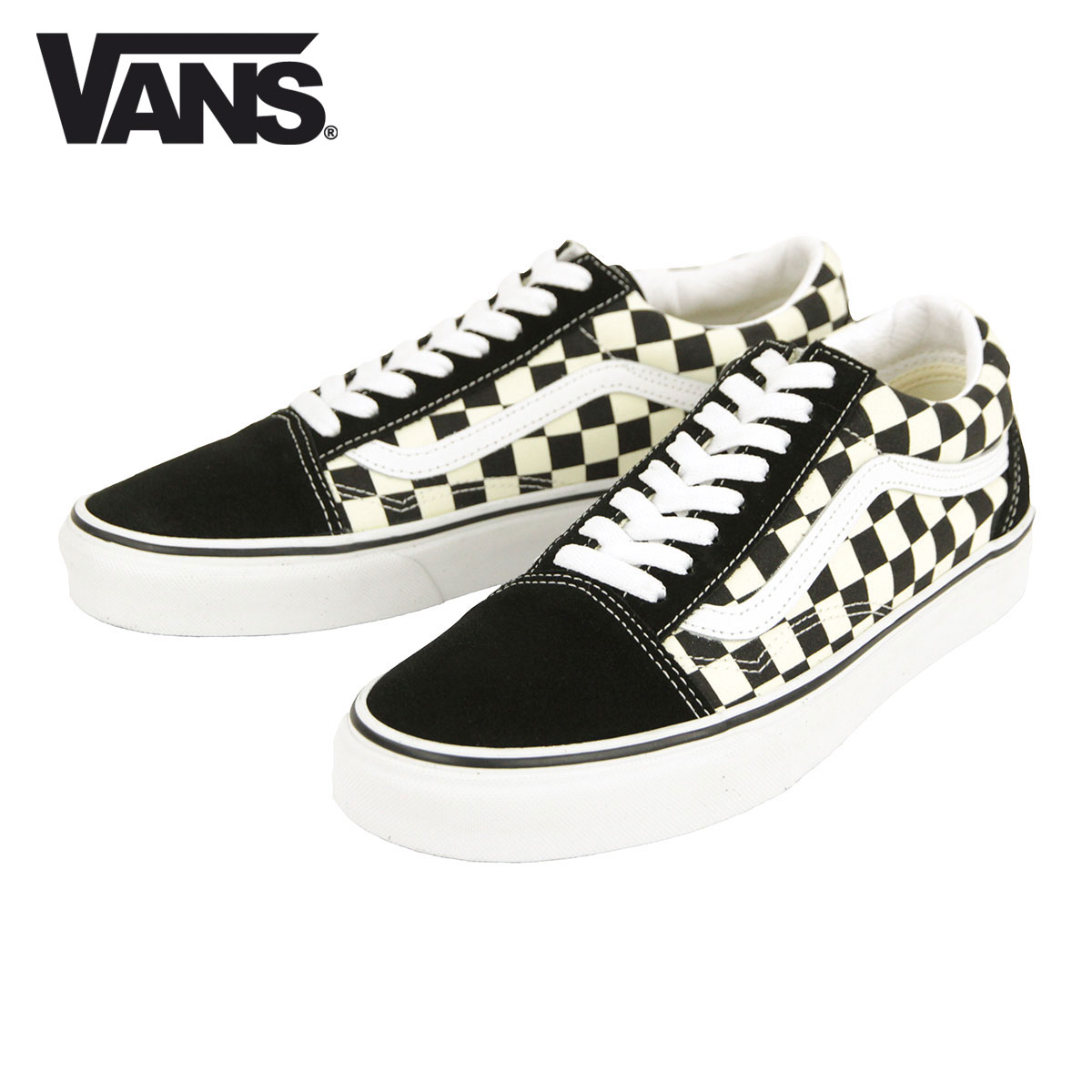 バンズ スニーカー メンズ 正規販売店 VANS オールドスクール チェッカーボード VANS OLD SKOOL (PRIMARY CHECK) BLACK/WHITE VN0A38G1P0S