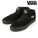 バンズ スニーカー メンズ 正規販売店 VANS ハーフキャブ シューズ HALF CAB BLACK/BLACK VN000DZ3BKA